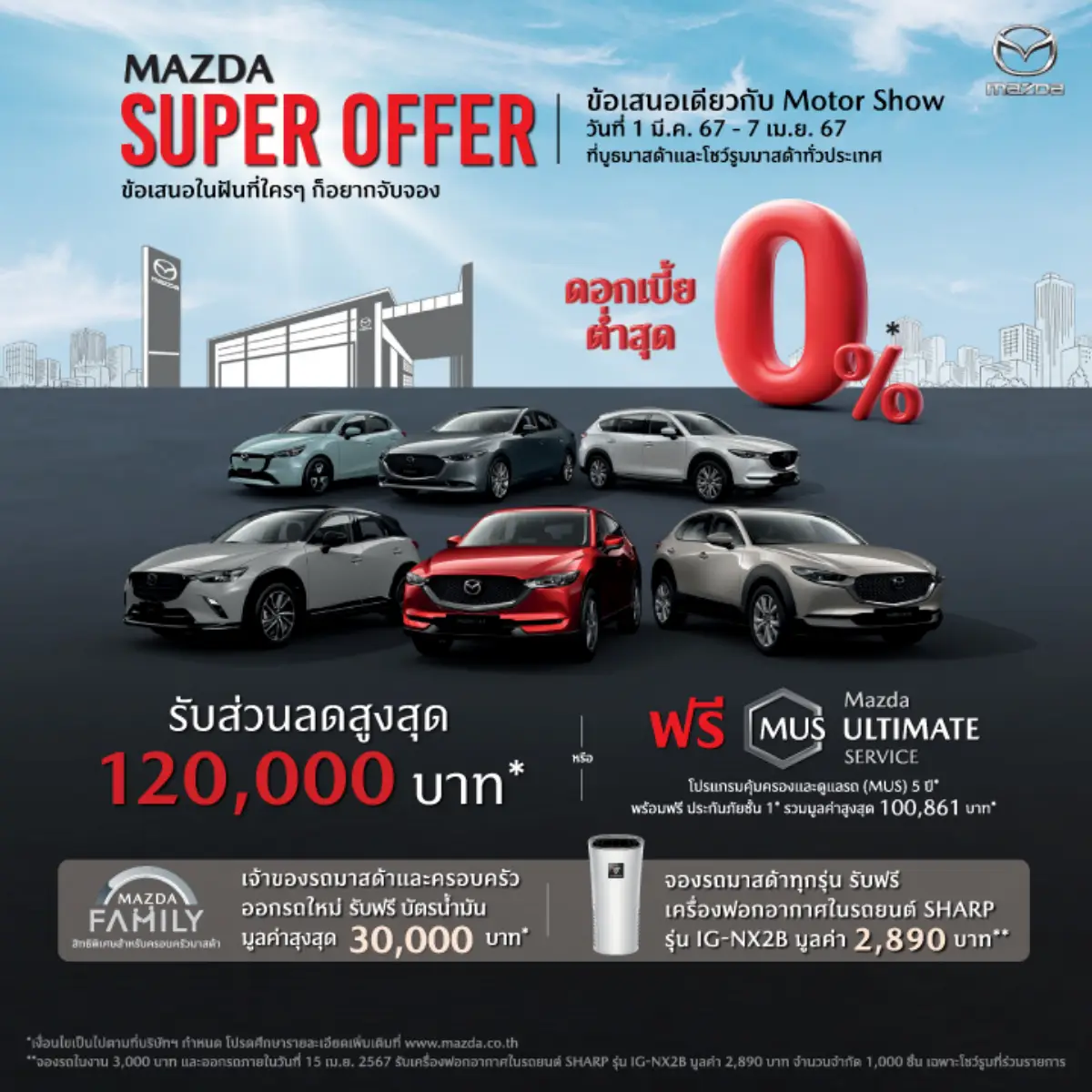 MAZDA SUPER OFFER ส่วนลด