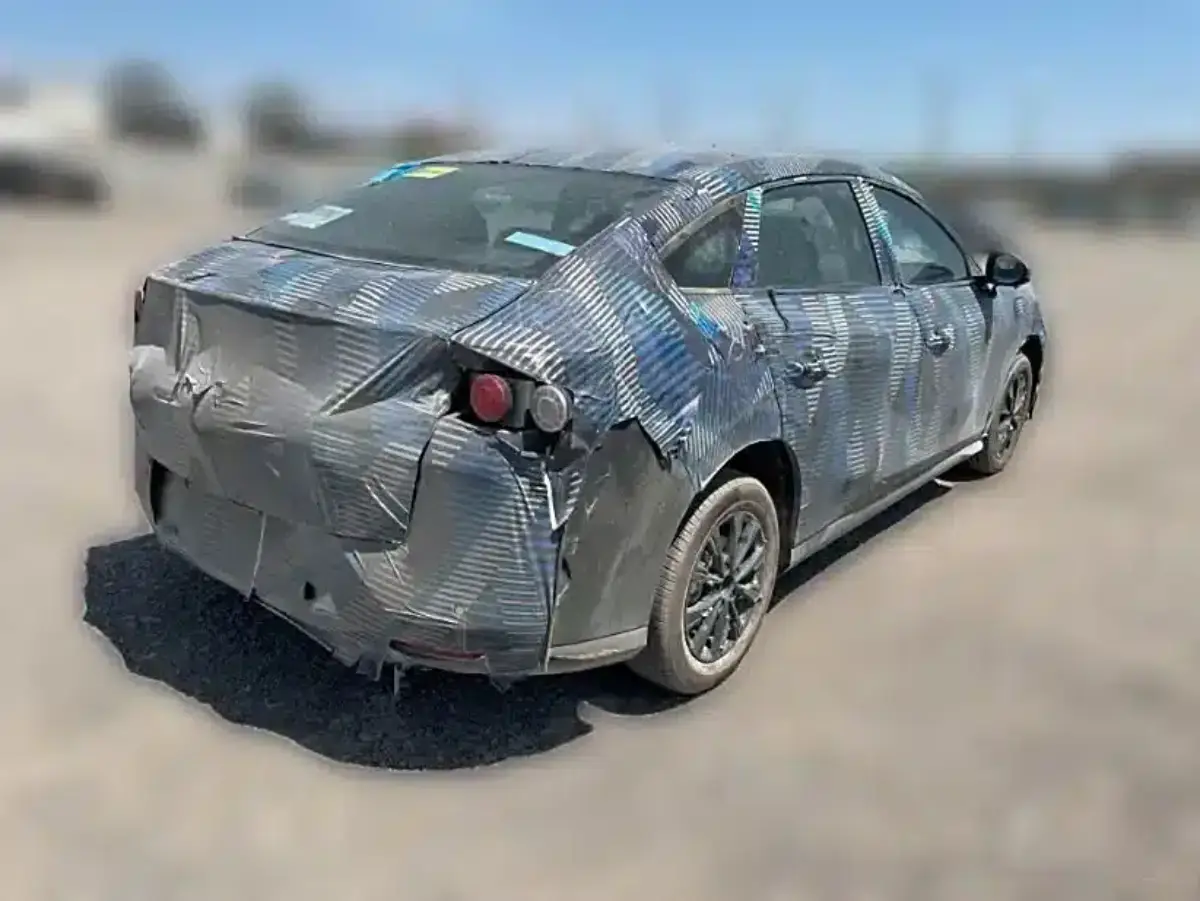 New BYD electric sedan spied
